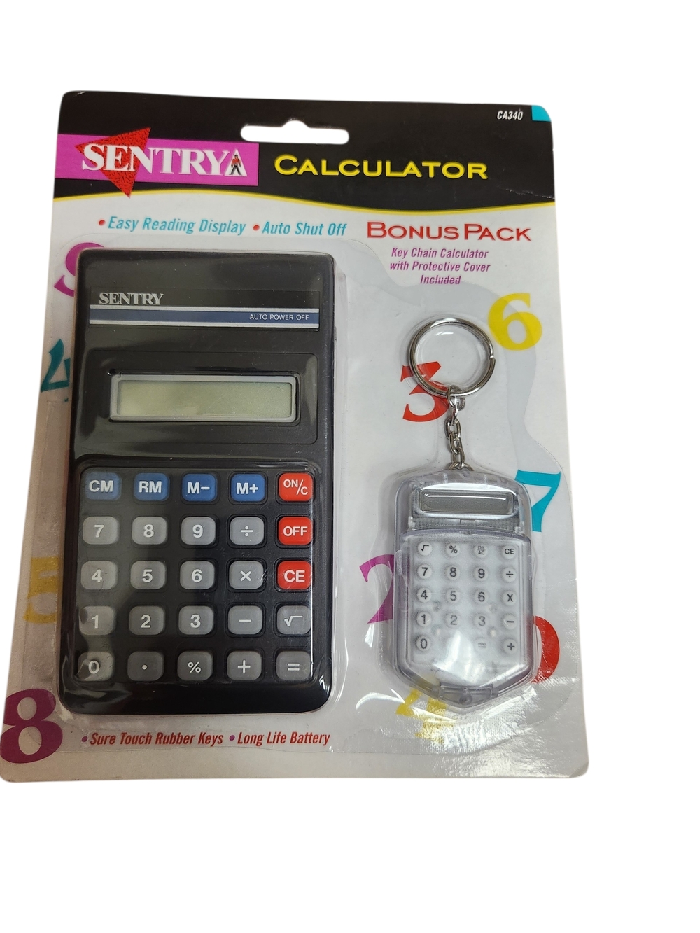 Entry Black Calculator Bonus Pack with Silver Keychain